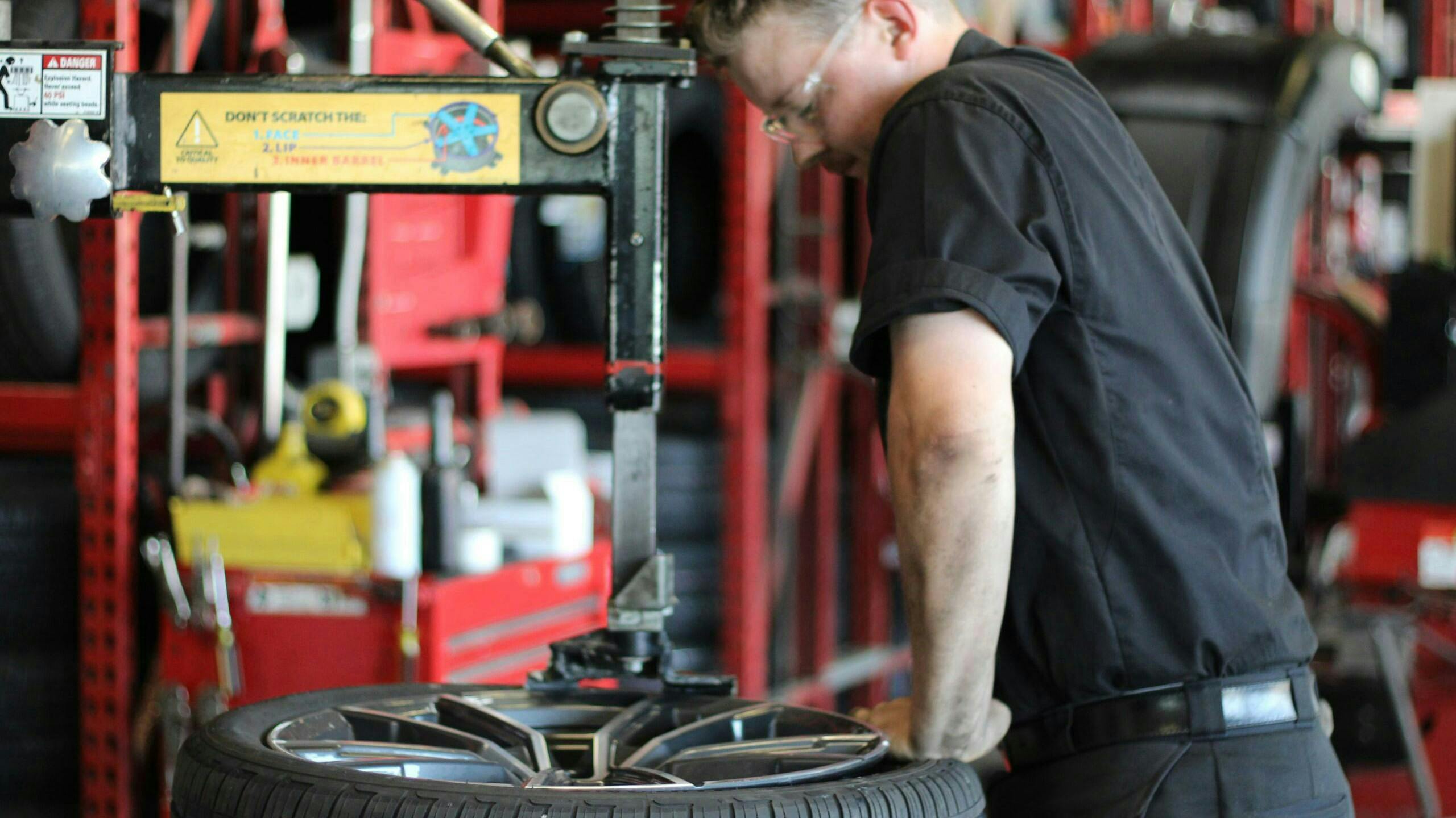 decorative image tire technician